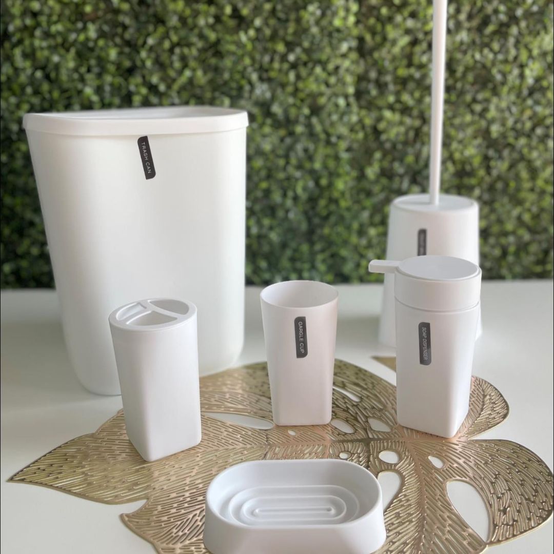 BainPratik™ - Set de 6 Pièces de Luxe pour Salle de Bain