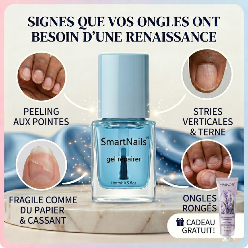 Gel Réparateur des Ongles SmartNails™ en 14 Jours + 1 Crème Mains en Cadeau 🎁
