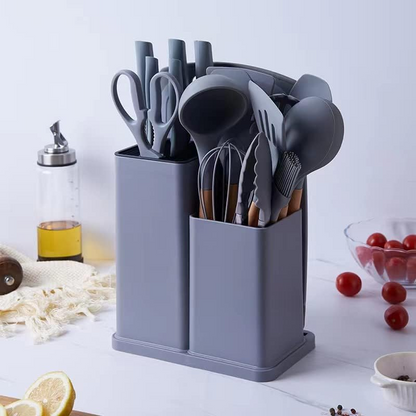 EasyCook™ - Ensemble de 19 Ustensiles de Cuisine en Silicone