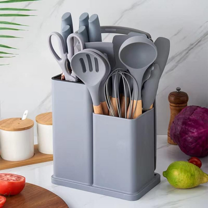EasyCook™ - Ensemble de 19 Ustensiles de Cuisine en Silicone