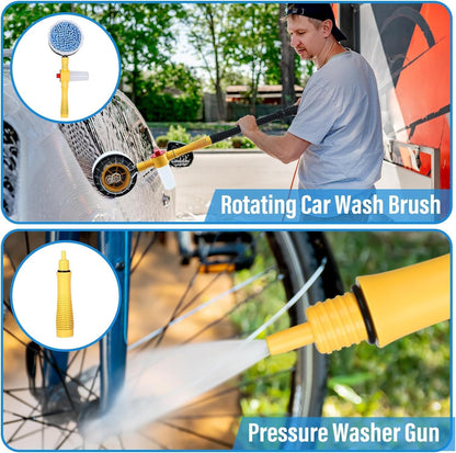 Brosse de Lavage Rotative AutoSpin™ – Votre Véhicule Brillant, Sans Effort et Sans Stress !