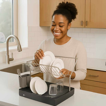 EasyDry™ - Égouttoir à Vaisselle 2 Niveaux