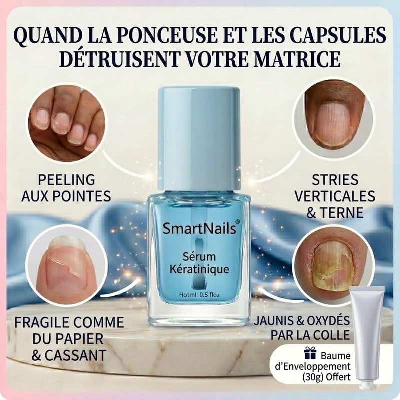 SmartNails™ - Sérum à la Kératine pour Ongles Résultat en 14 jours + 1 Crème Mains en Cadeau 🎁